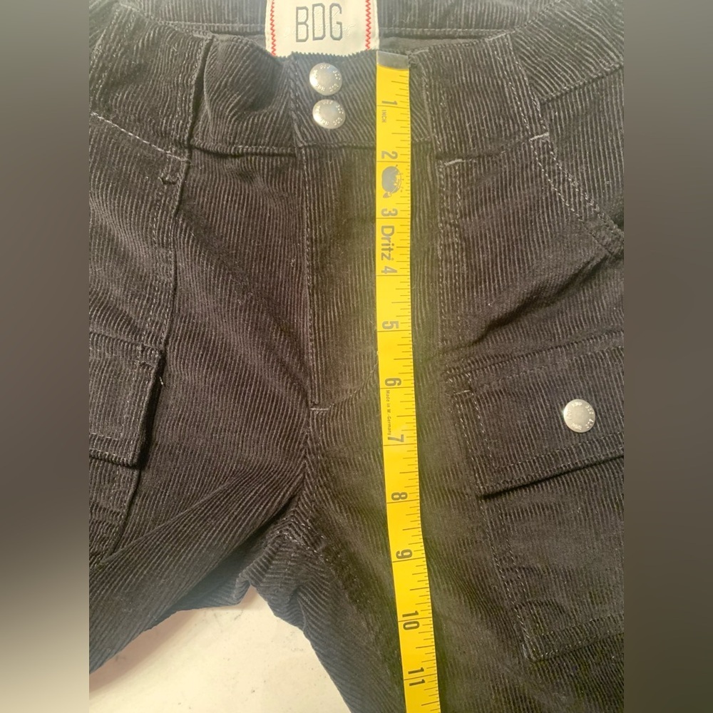BDG Black Corduroy Pants with Button Accents - SZ 0 - Picture 12 of 13